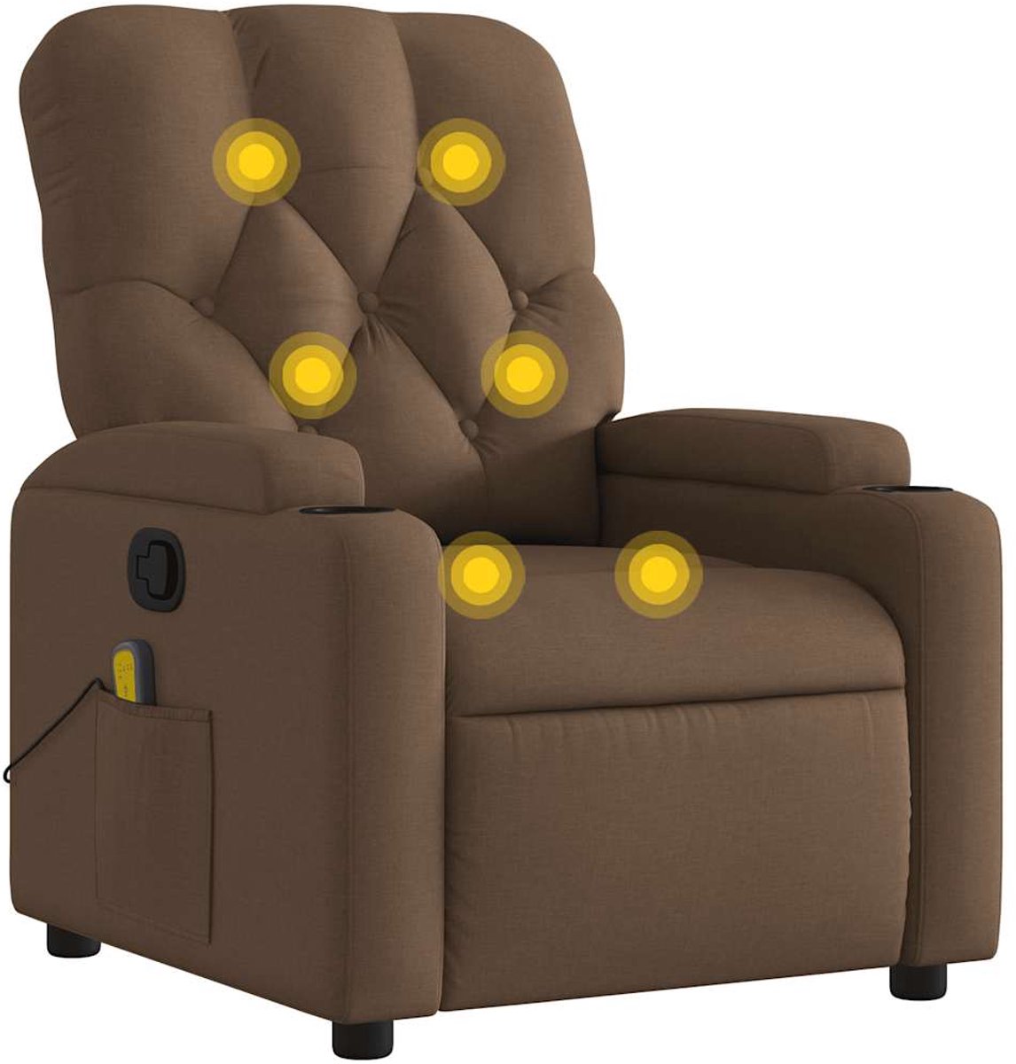 Haba Trading Massagestoel Verstelbaar Stof Bruin - Haba Trading - €243,00