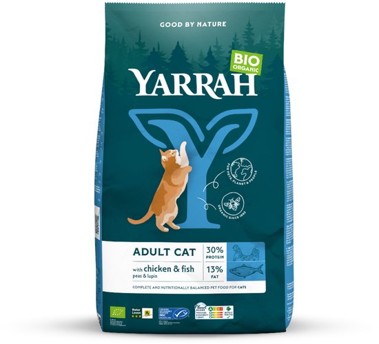 Yarrah Biologisch Adult Vis - Kattenvoer - 800 g