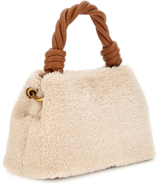 GUESS sac à main sac à épaule bandoulière Shaida Top Handle Crossbody Bag Natural / Cognac écru