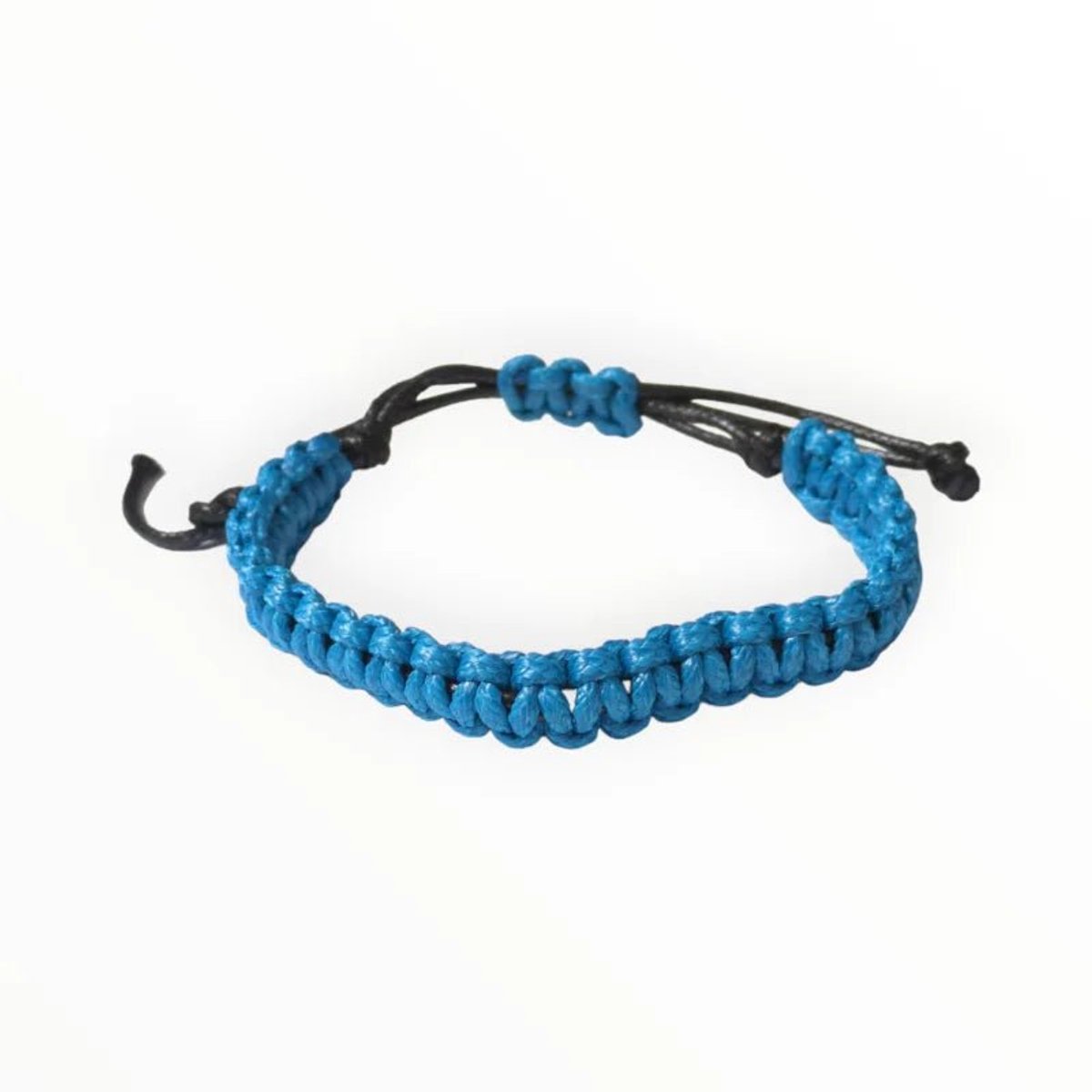 Aramat Jewels | Armbanden | Verstelbare Nylon Armband uniseks | Petrol Blauw | |10mm | Kunststof | Kinderen, Volwassenen | Verkleurd niet