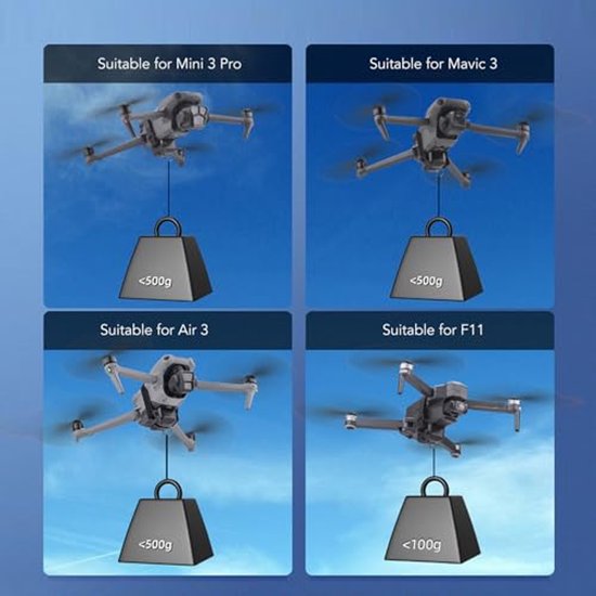 Remote Control Launcher Drone Airdrop System for Mini 3 Pro, 1kg Load Drone Clip Remote Control ...