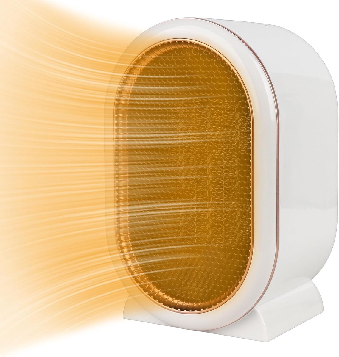 Elektrische Kachel - Verwarming - Mini Kachel & Ruimteverwarmer - Energiezuinig met Oververhittingsbeveiliging - Compacte Binnenverwarming voor Slaapkamer, Badkamer & Kantoor - Wit