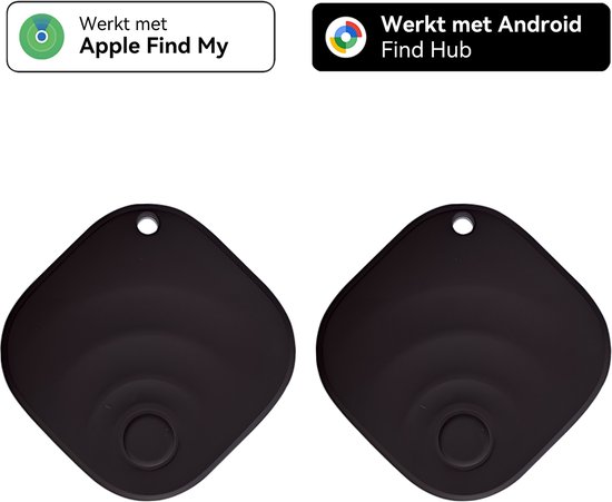 Rayofi Air Tag-Bluetooth Tracker & KeyFinder - Werkt met Apple Find My & Android Find My Device - Tracker Apple iPhone & Android - Zwart-2 pack