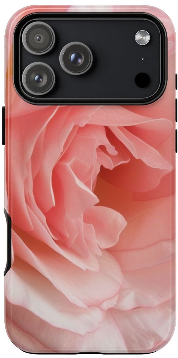 Zachtroze Roos van Dichtbij – Telefoonhoesje Geschikt voor iPhone 17 Pro Max