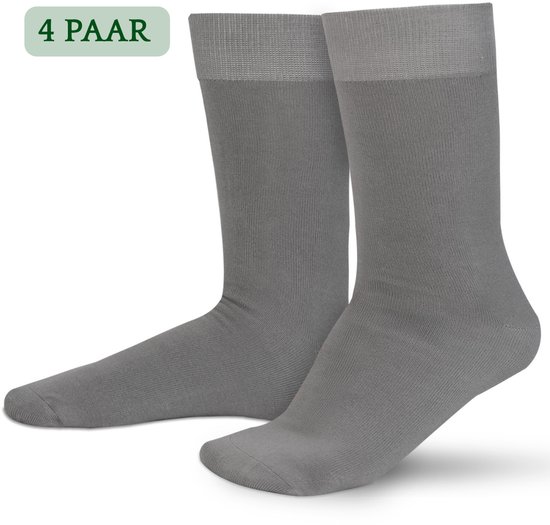 Twee grijze Hipperboo sokken, verpakt per 4 paar.