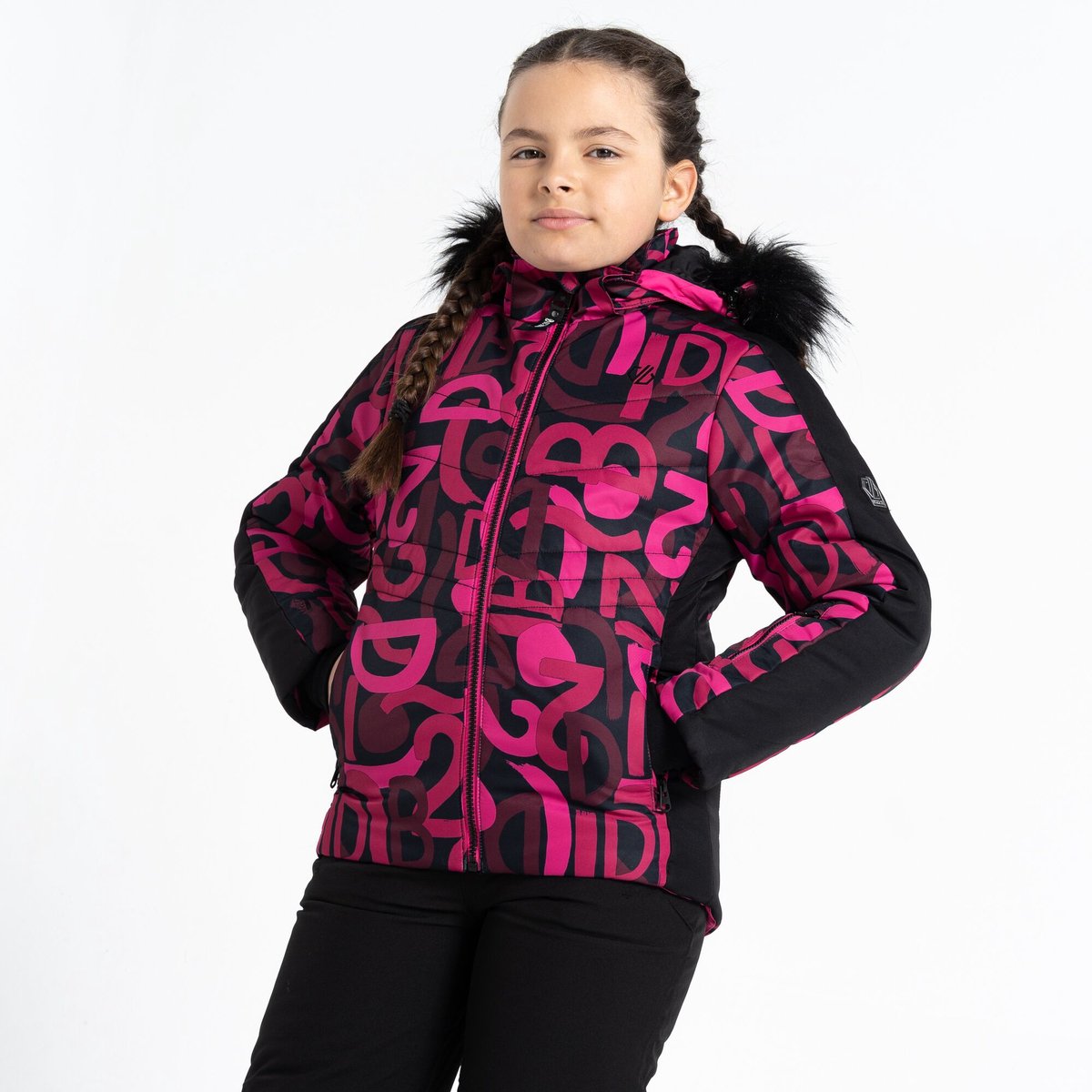 Ding ski-jas voor kinderen Zwart