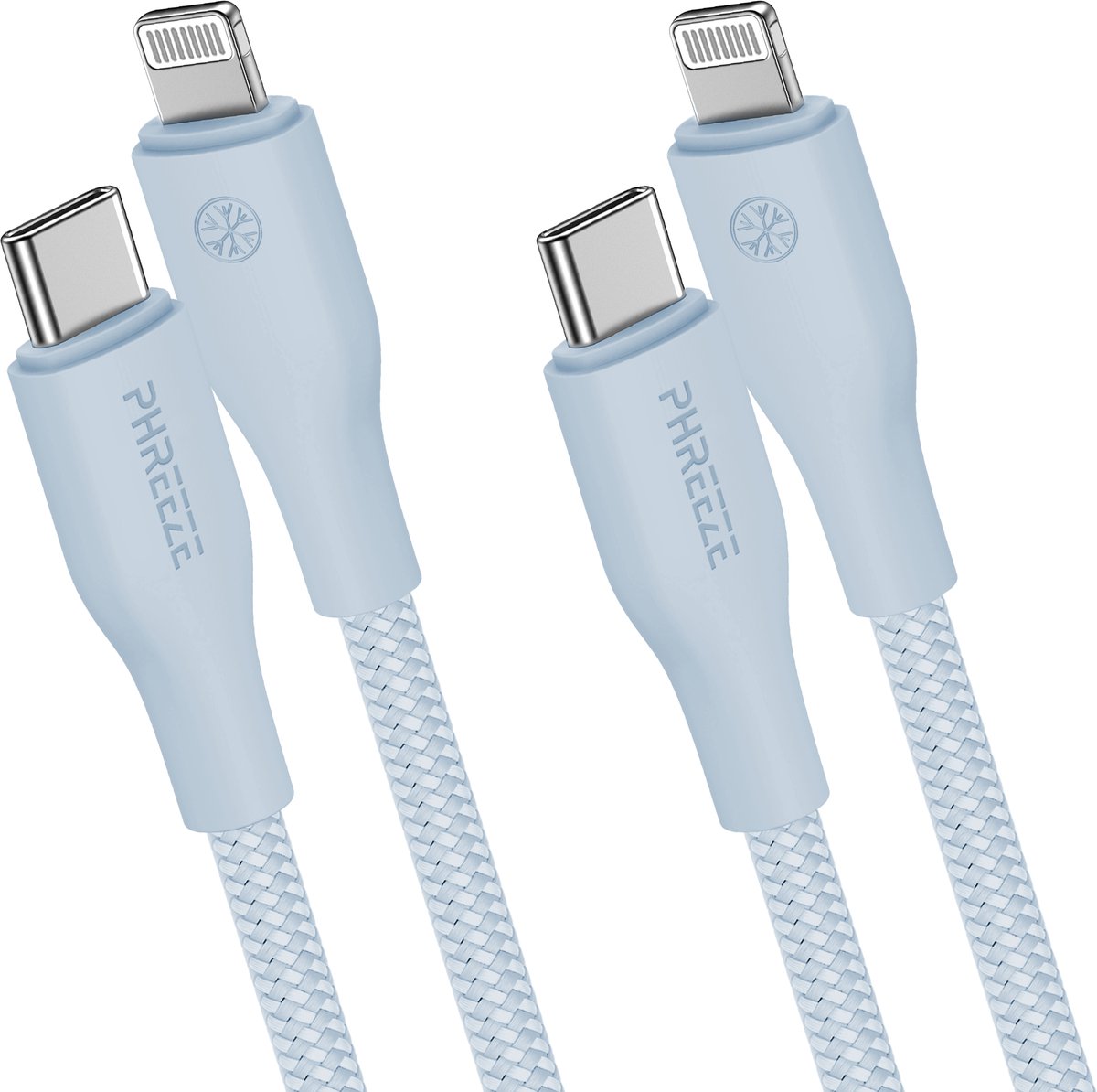 Kabel geschikt voor iPhone 14/13/12/11/X - Blauw - 20w snelladen