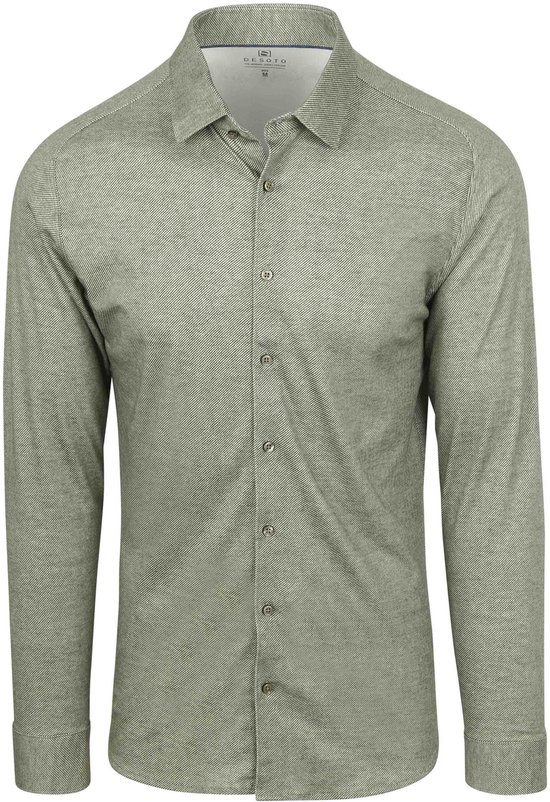 Chemise Desoto Twill Optics Green - Taille XL - Homme - Chemises décontractées