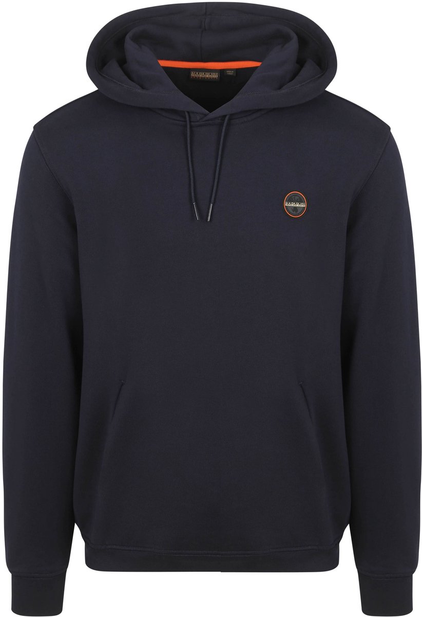 Napapijri Badge Hoodie – Heren Hoodies Blauw