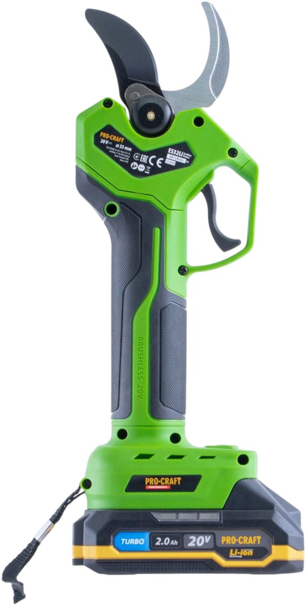 Procraft ES32Li accu-takkenschaar 20 V borstelloos + 1x accu 2,0 Ah + oplader + koffer — afbeelding 5
