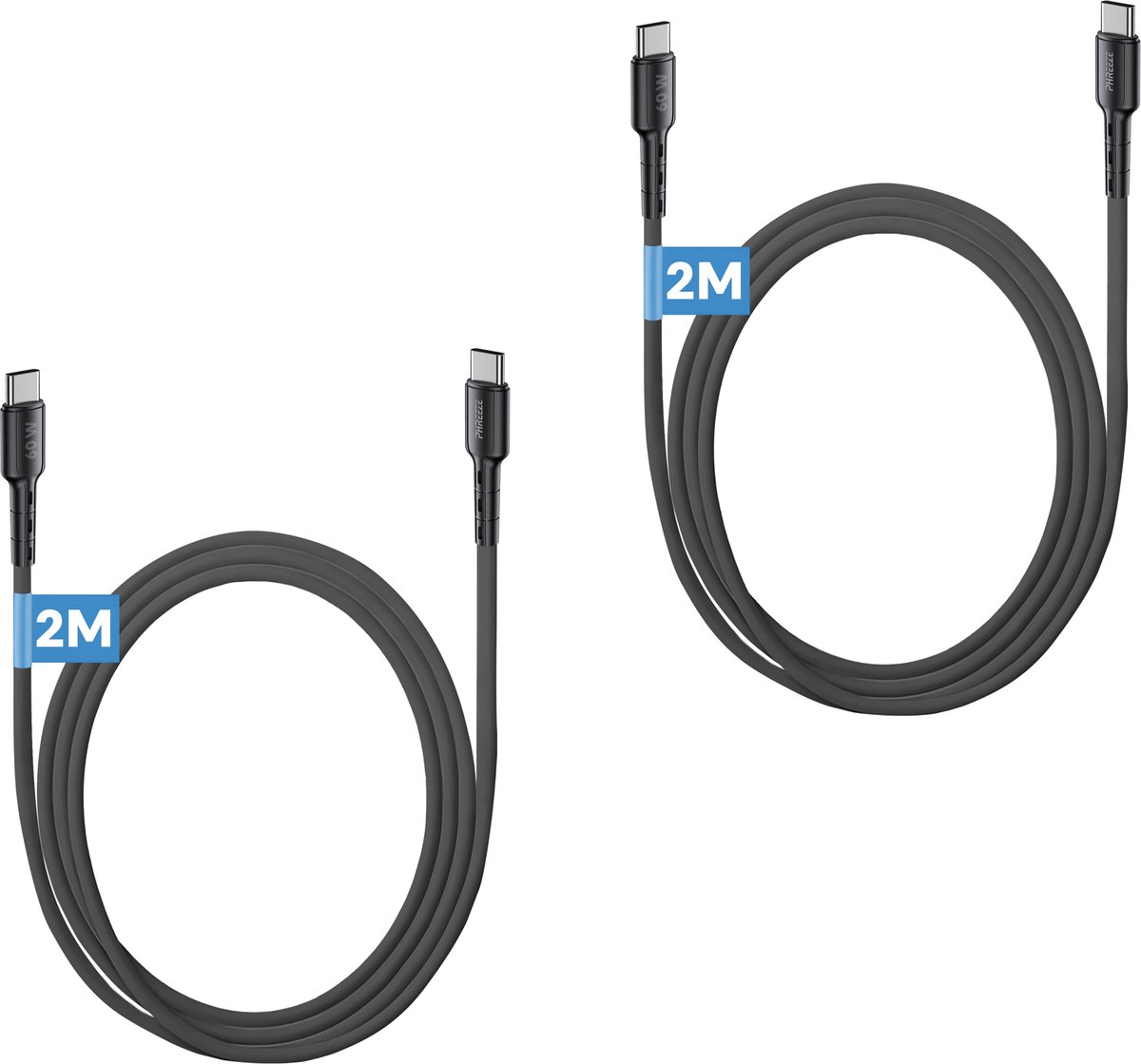 Usb C naar Usb C kabel - 2 meter - lang - stevig - snellader - oplaadkabel