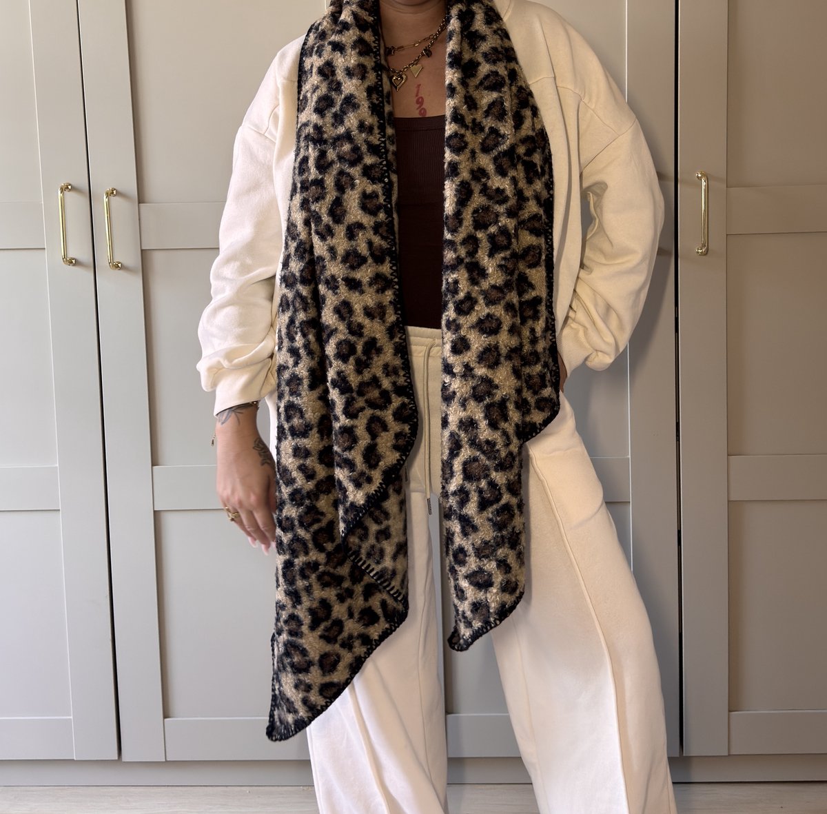 Wintersjaal - Luipaardprint - Casual - Polyester