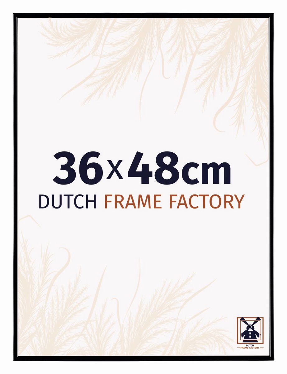 Dutch Frame Factory Fotolijst 36x48 cm - Kunststof - Zwart Hoogglans - Easy