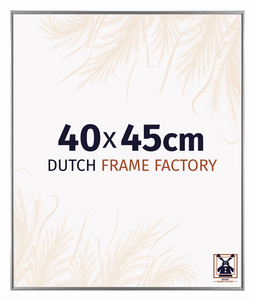 Dutch Frame Factory Fotolijst 40x45 cm - Kunststof - Zilver Hoogglans - Easy