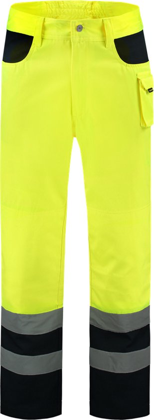 Pantalon de travail Tricorp ISO20471 Bicolor 503002 Fluor Yellow / Navy - Taille 62
