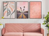 Beliani ASTI - Wanddecoratie - roze - polyester
