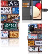 Wallet Book Case Geschikt voor Samsung Galaxy A03s GSM Hoesje Kentekenplaten
