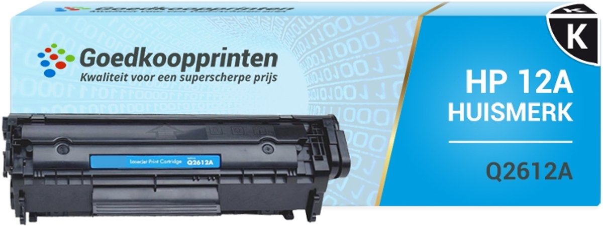 Huismerk voor HP 12A toner / HP Q2612A toner Zwart - 2.500 afdrukken