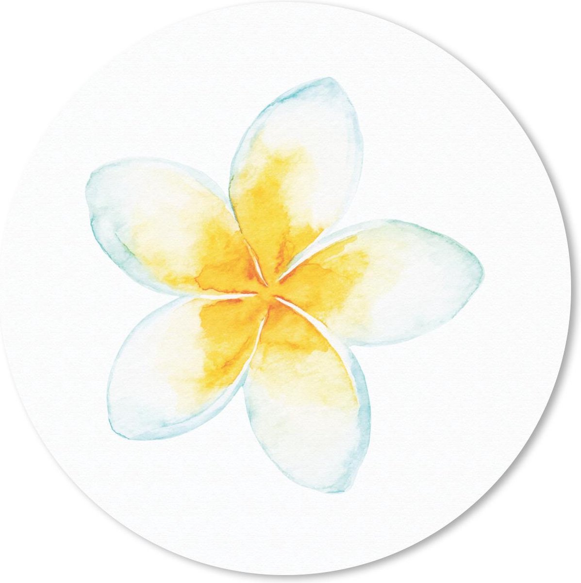 Muismat rond 40x40 cm - Mousepad Aquarelverf - Bloem - Tropisch - Ronde muismatten
