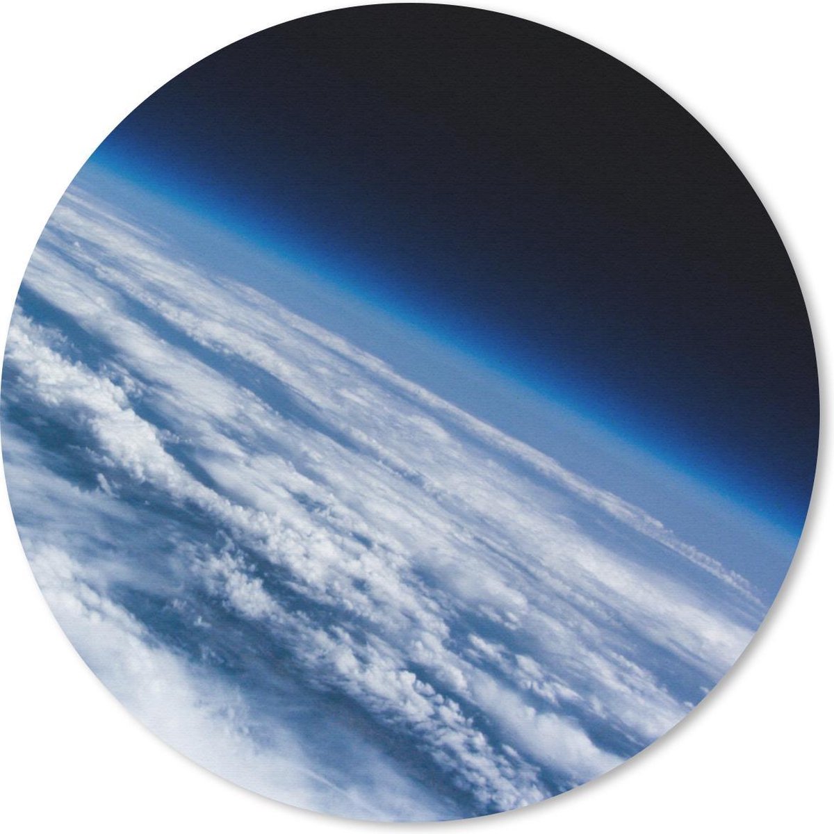 Muismat rond 50x50 cm - Mousepad Aarde - Ruimte - Wolken - Ronde muismatten