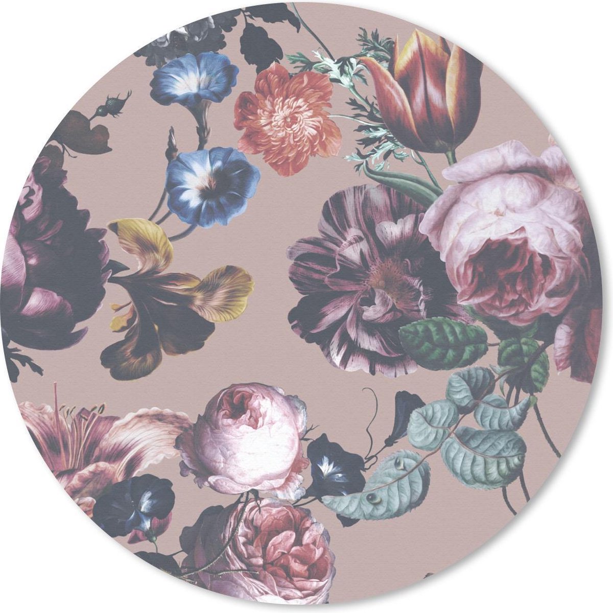 Muismat rond 50x50 cm - Mousepad Bloemen - Lente - Roos - Ronde muismatten