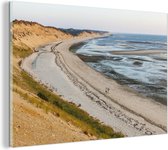 Glasschilderij - Uitzicht vanaf de duinen op de Cape Cod National Seashore - 180x120 cm - Acrylglas Schilderijen - Foto op Glas