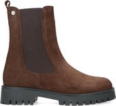 No Stress - Dames - Bruin suède chelsea boots met rits - Maat 40