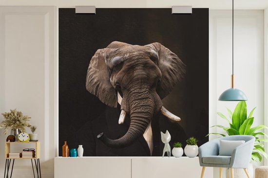 Fond d' écran - mur Portrait Papier peint photo - Elephant - Art - Largeur 260 cm x Hauteur 260 cm