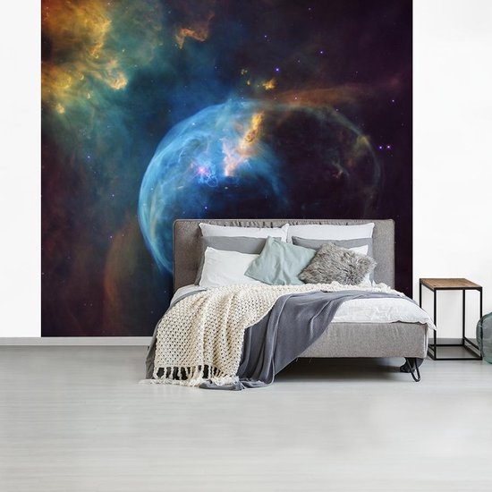 Papier peint - Papiers Papier peint photo Galaxy - Planète - Blauw - Largeur 240 cm x Hauteur 240 cm