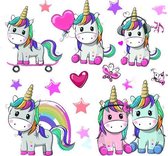 muursticker Lovely Unicorn 3D meisjes papier 16 stuks