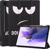 Samsung Tab S7 FE Hoes Luxe Hoesje Book Case Met Uitsparing S Pen - Samsung Galaxy Tab S7 FE Hoes Cover 12,4 inch - Don't Touch Me