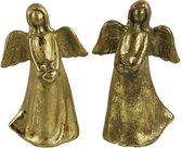 kerstversiering Engel Ashriel 6,5 cm keramiek goud