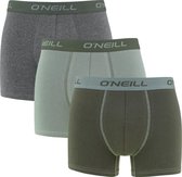 O'Neill boxers 3P plain combi grijs & groen - XXL