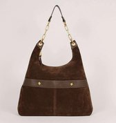 Sabrina Paris - Diane Bohemian Schoudertas - Leer & Suede Leer - Chocolate