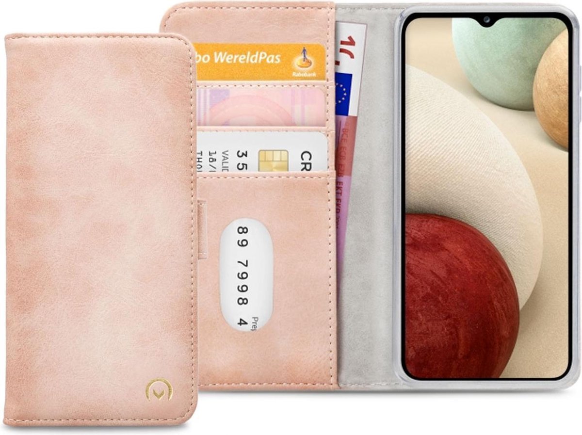 Mobilize Bookcase hoesje geschikt voor Samsung Galaxy M12 - Effen Roze - Kunstleer