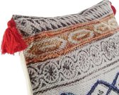 Kussen DKD Home Decor S3027418 Polyester Linnen Aluminium Multicolour Pompon (45 x 10 x 45 cm) (3) (3 Stuks)