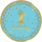 feestborden eerste verjaardag jongens 23 cm 8 stuks