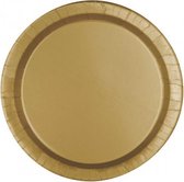 feestborden 22,8 cm goud 8 stuks