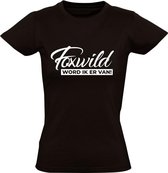 Foxwild Dames t-shirt | Peter Gillis | Massa is kassa | Hatseflatse | Zwart