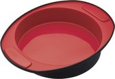 bakvorm Cake Pan 20,5 cm siliconen rood/zwart