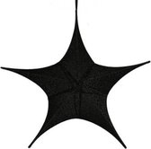 kersthanger ster Maria 80 cm textiel zwart