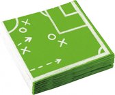 servetten voetbal junior 33 cm papier groen 20 stuks