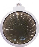 spiegelbal 3D 25 x 30 cm wit/grijs
