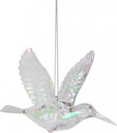 hangfiguur kolibrie 7 cm acryl zilver