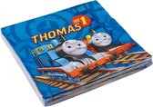 servetten Thomas & friends blauw 33x33 cm 8 stuks