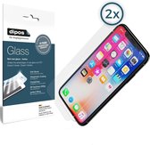 dipos I 2x Pantserfolie helder compatibel met Apple iPhone X Beschermfolie 9H screen-protector