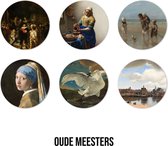 Onderzetters - schilderijen oude meesters - het melkmeisje - meisje met de parel - het gezicht van Delft - Nachtwacht