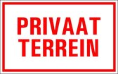 Privaat terrein tekstbord - kunststof 320 x 200 mm