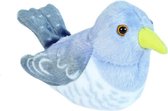 knuffel koekoek met geluid 15 cm pluche grijs