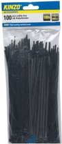 Kinzo Kabelbinders 4.8x200mm zwart 100 stuks